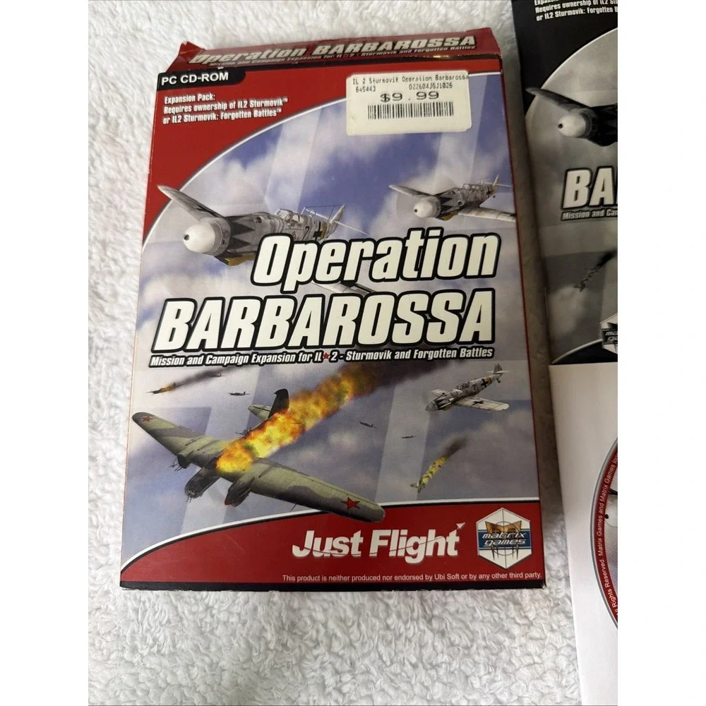 Operation Barbarossa & IL Sturmovik & Forgotten Battle PC CD ROM Complete CIB X3